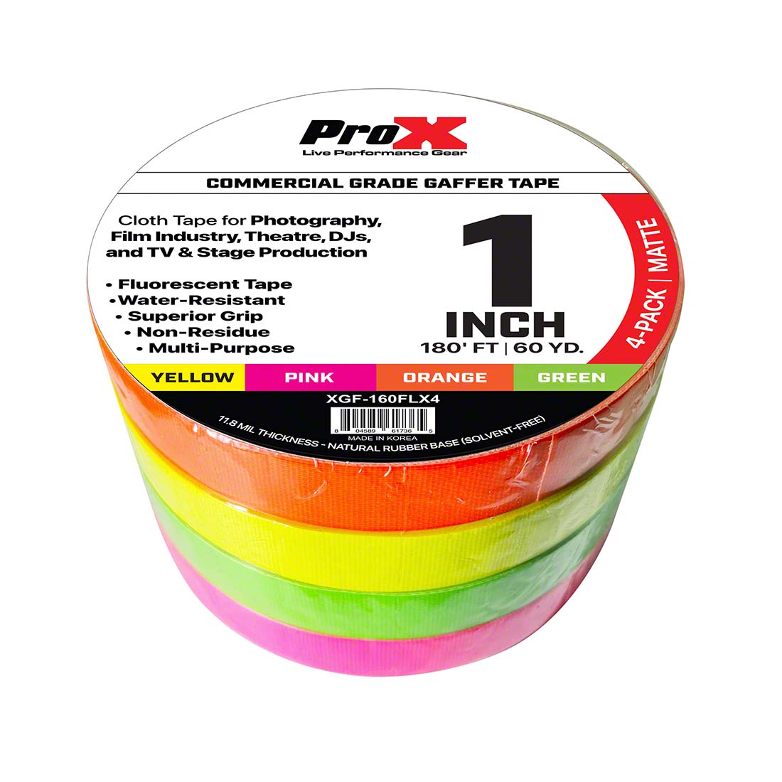Gaffer Tape Fluorescente de 1 x 50 yardas – Multiproductos y expendables  SA de CV