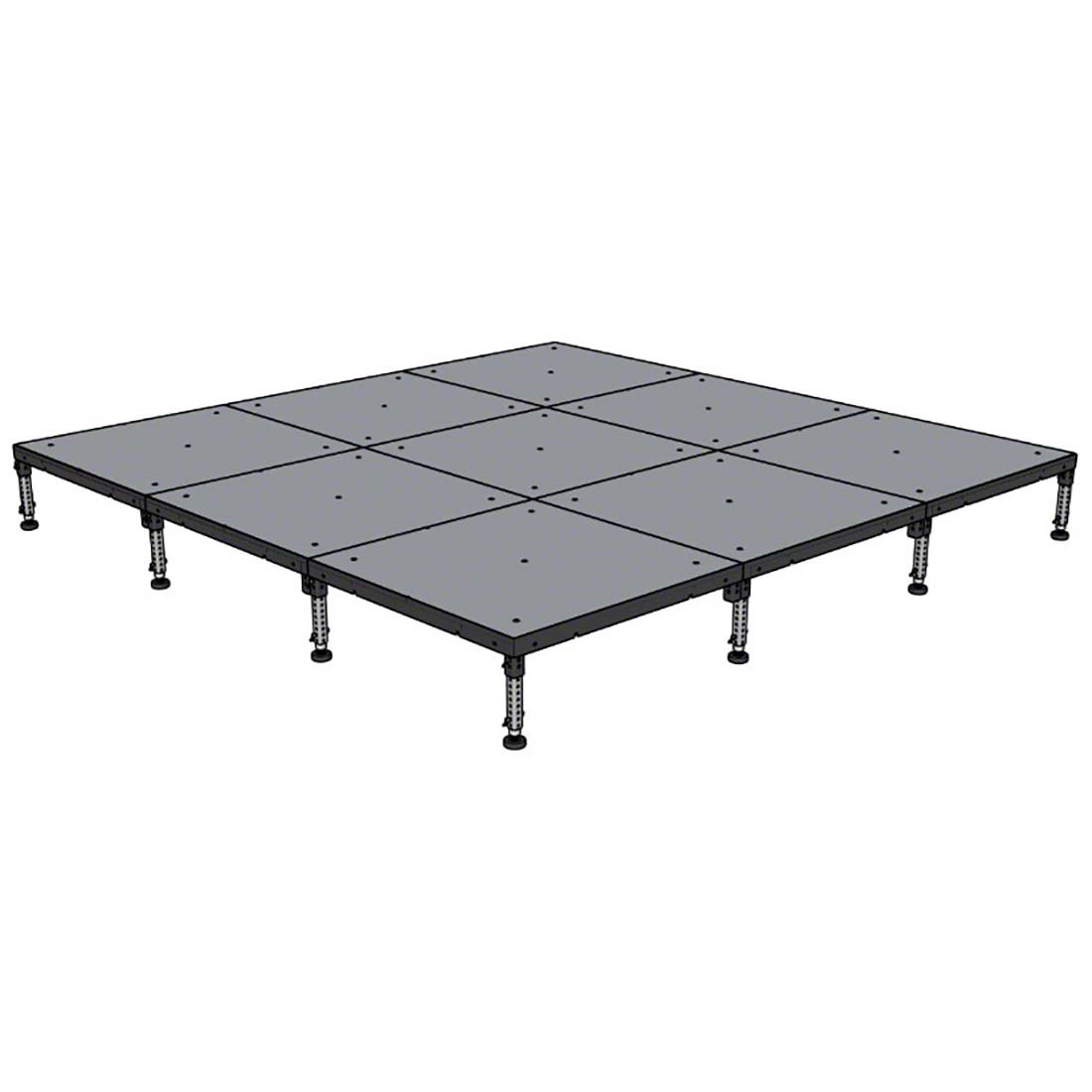 SJP　12台 Biljax ST8100 Multi-Stage 12x12 Portable Stage Kit | StageDrop