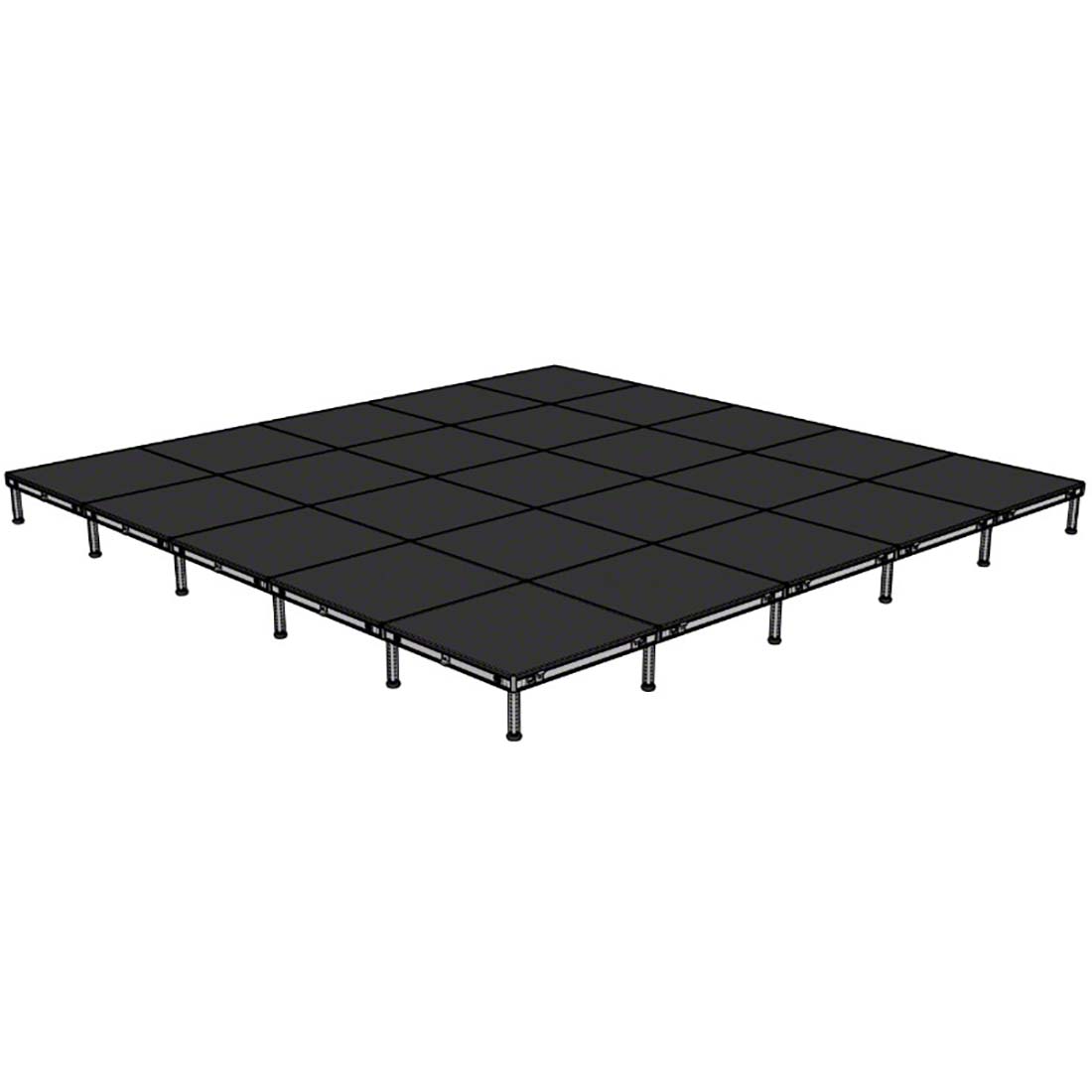 Biljax AS2100 20x20 Portable Stage Kit, 25 4x4 Decks | StageDrop