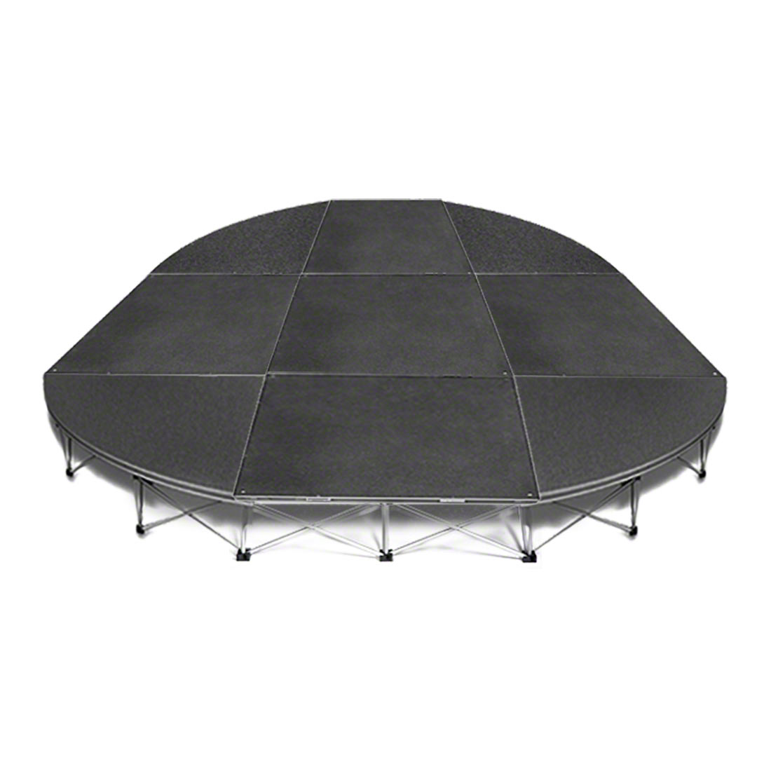 Intellistage 12 Rounded Corner Portable Stage Stagedrop