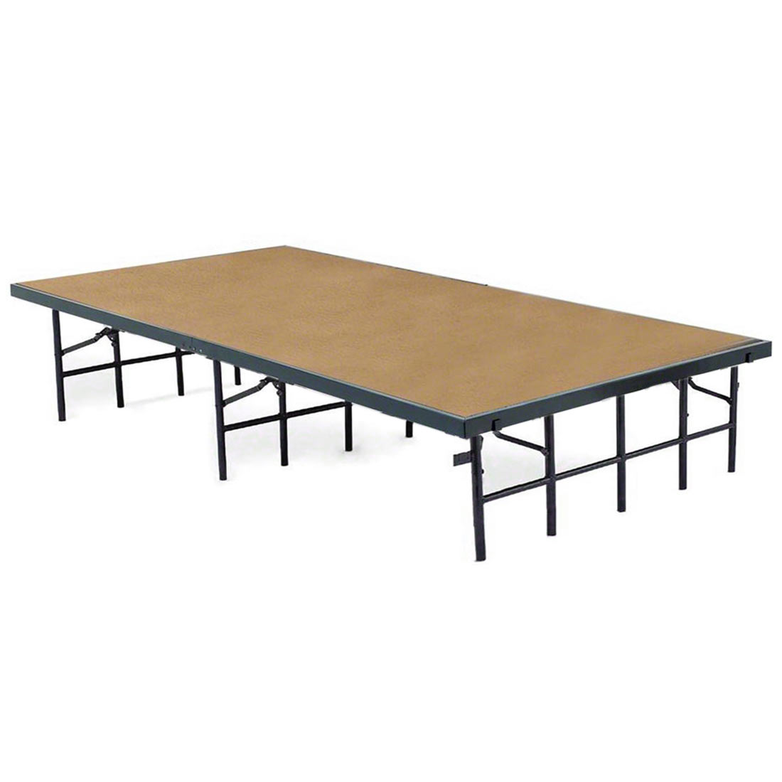 National Public Seating S3616HB Portable Stage with Hardboard - 96L x 36W x 16H