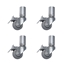 QuickLock Staging 8" High Stage Legs with Casters with Brakes (4-Pack) - QLMFL8B