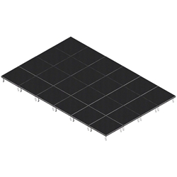 QuickLock Staging 16x24 Indoor/Outdoor Stage System 16x24, 24x16, portable stage platform, portable staging platform, stage deck, stage panel, quicklock, quicklock staging