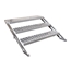 All-Terrain 3-Step Stair Assembly for 24"-32" Stages, Weatherproof Aluminum (Handrail sold separately) - AT4STW3