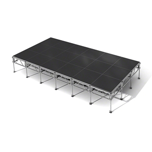 All-Terrain 12x24 Outdoor Stage System, 24"-48" High, Industrial Finish 12x24, 24x12 outdoor stage, outdoor portable stage, outdoor staging