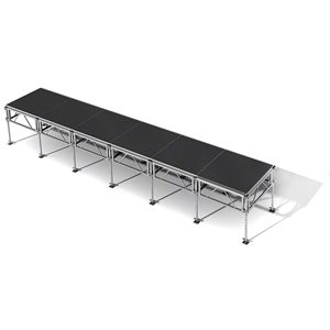 All-Terrain 4x24 Outdoor Stage System, 24"-48" High, Industrial Finish 4x24, 24x4, 4 x 24, outdoor stage, weather resistant stage