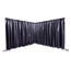 Ameristage Drapes for Pipe & Drape Backdrops, 5'x8' Black (Overstock) - AMDRCUST5x8Black-OS