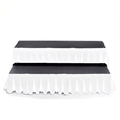 Ameristage Box-Pleat Polyester Step Skirts for IntelliStage 3'W Stage Steps, 8"H & 16"H White (Overstock)