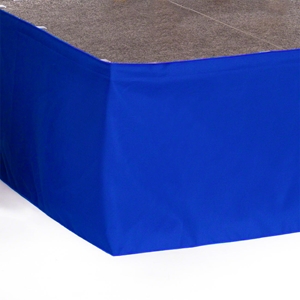 Ameristage StageWrap Stage Skirt, 28x16" Royal Blue (Overstock) portable stage skirting, velcro, hook and loop, 28x16, 28 x 16, 16 inch stage skirt, clearance, sale, overstock