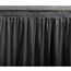 Ameristage Shirred Stage Skirt, 8'x24" Black (Overstock) - AMSKSHIR8X24Black-OS
