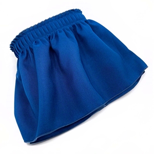 Ameristage Shirred Stage Skirt, 8x9" Dark Blue (Overstock) portable stage skirting, velcro, hook and loop, 8x9, 9x8, 9 inch stage skirt, clearance, sale, dark blue, overstock