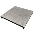 Biljax ST8100 4'x4' Square Steel Frame Stage Deck Platform, Gray Faux Hardwood Stained Plywood