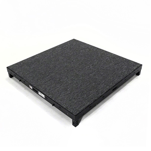 Biljax ST8100 4x4 Square Steel Frame Stage Deck Platform, Gray Carpet Plywood 4x4, 4 x 4, portable staging, biljax, steel frame deck, st8100