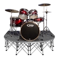 IntelliStage Lightweight 6'x6' Rounded Front Drum Riser