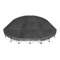 IntelliStage Lightweight 12' Rounded Corner Portable Stage System, (4' Units)