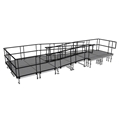 Universal Switchback ADA Wheelchair Ramp with Landing for 24" High Stages