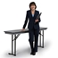 Midwest Folding CP618NLW 18"x72" Comfort Leg Seminar Folding Table, Hexalite - MFP-CP618NLW
