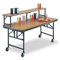 Midwest Folding 30"x72" Mobile Buffet/Bar Table, Laminate