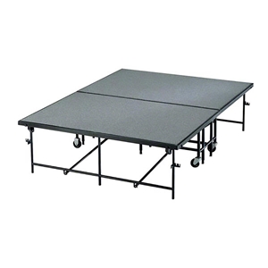 Midwest Folding 4x8x32" Fixed-Height Mobile Stage, Polypropylene portable staging, midwest folding, 4x8, 4 x 8, 8x4, 8 x 4, fixed height, mobile, mobile stage