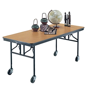 Midwest Folding 30"x96" Mobile Utility Table, Laminate midwest folding, ef series, MU308ef, rectangle, folding table, 96x30, 30x96, 30x96x30, laminate