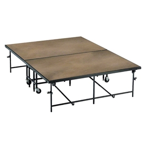 Midwest Folding 6x8x8" Fixed-Height Mobile Stage, Hardboard portable staging, midwest folding, 6x8, 6 x 8, 8x6, 8 x 6, fixed height, mobile, mobile stage