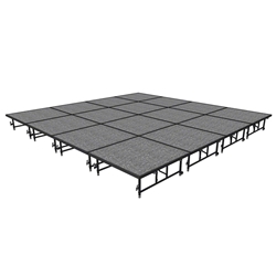 Midwest Folding 16x16 TransFold Dual-Height Portable Stage Kit, 16"-24" High 16x16, 16 x 16, 16 x 16 staging platform, stage deck, dual height, adjustable height
