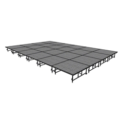 Midwest Folding 16x24 TransFold Dual-Height Portable Stage Kit, 16"-24" High 16x24, 24x16, 16 x 24 staging platform, stage deck, dual height, adjustable height