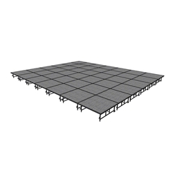 Midwest Folding 24x28 TransFold Dual-Height Portable Stage Kit, 16"-24" High 24x28, 28x24, 24 x 28 staging platform, stage deck, dual height, adjustable height