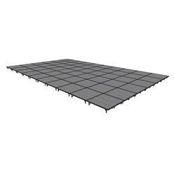 Midwest Folding 24x40 TransFold Portable Stage Kit, 8" High 24x40, 40x24, 24 x 40 staging platform, stage deck, dual height, adjustable height