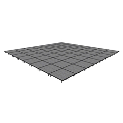 Midwest Folding 32x32 TransFold Portable Stage Kit, 8" High 32x32, 32 x 32, 32 x 32 staging platform, stage deck, dual height, adjustable height