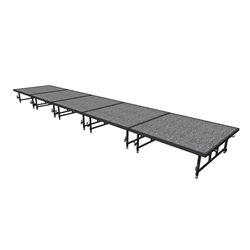 Midwest Folding 4x20 TransFold Dual-Height Portable Stage Kit, 16"-24" High 4x20, 20x4, 4 x 20 staging platform, stage deck, dual height, adjustable height