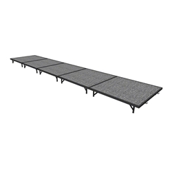 Midwest Folding 4x20 TransFold Portable Stage Kit, 8" High 4x20, 20x4, 4 x 20 staging platform, stage deck, dual height, adjustable height