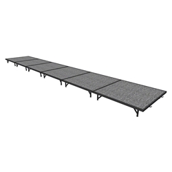Midwest Folding 4x24 TransFold Portable Stage Kit, 8" High 4x24, 24x4, 4 x 24 staging platform, stage deck, dual height, adjustable height
