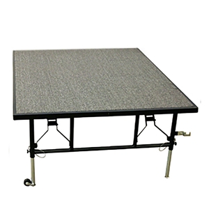 Midwest Folding 4x6 Dual-Height TransFold Stage, 16"-24" portable staging, midwest folding, 4x6, 4 x 6, height adjustable, dual height, transfold, transfold stage
