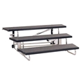 Midwest Folding 3-Tier TransFold Standing Choral Riser, 72" Wide