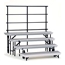National Public Seating TransPort 4-Level Tapered Choral Riser and Guard Rail Bundle - TPR72BUN4
