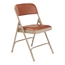National Public Seating 1203 Vinyl Premium Folding Chair, Honey Brown/Beige (Pack of 4) - NPS-1203