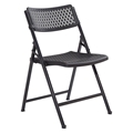 National Public Seating 1410 Airflex Premium Polypropylene Folding Chair, Black (Pack of 4)