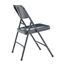 National Public Seating 204 Premium All-Steel Folding Chair, Char-Blue (Pack of 4) - NPS-204