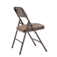National Public Seating 2207 Fabric Premium Folding Chair, Russet Walnut (Pack of 4) - NPS-2207