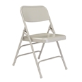 National Public Seating 302 Deluxe All-Steel Triple Brace Folding Chair, Grey (Pack of 4)