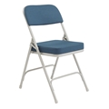 National Public Seating 3215 Premium 2" Fabric Upholstered Folding Chair, Regal Blue (Pack of 2)
