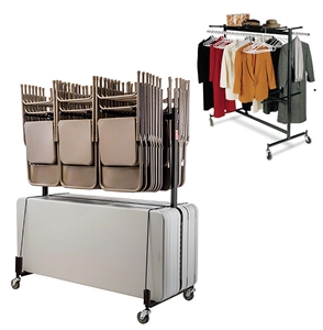 National Public Seating 42-8-60 Dolly for Folding Chairs, Tables and Coats chair dolly, chair trolley, chair storage, dolly, table storage, table trolley, table dolly, coat check, checkerette bars, coat rack, transport, rolling