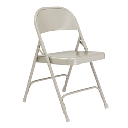 National Public Seating 52 Standard All-Steel Folding Chair, Grey (Pack of 4) folding chairs, 50 series, metal chairs, gray