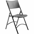 National Public Seating 610 Plastic Folding Chair, Black (Pack of 4)