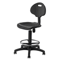 National Public Seating 6716HB Black Polyurethane Task Chair, 16"-21" Height