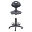 National Public Seating 6716HB Black Polyurethane Task Chair, 16"-21" Height - NPS-6716HB