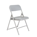 National Public Seating 802 Premium Lightweight Plastic Folding Chair, Grey (Pack of 4)