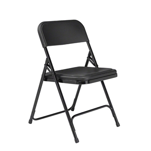 National Public Seating 810 Premium Lightweight Plastic Folding Chair, Black (Pack of 4) folding chairs, plastic chairs, lightweight, 810