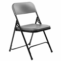 National Public Seating 820 Premium Lightweight Plastic Folding Chair, Charcoal (Pack of 4)